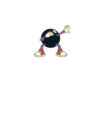 Bowling DAB model negru pe tricou