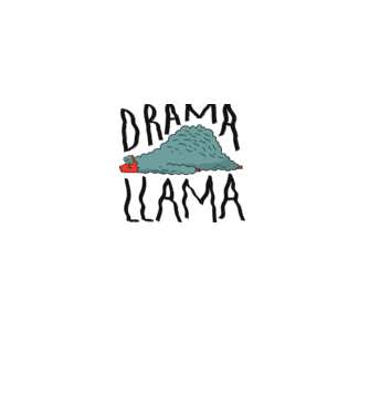 Dramă Lama model alb pe tricou