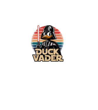 Duck Vader model negru pe tricou