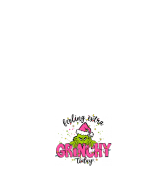 Feeling extra Grinchy today model negru pe tricou