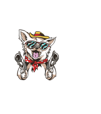 Pew Pew Pew Madafakas Chivava model negru pe tricou