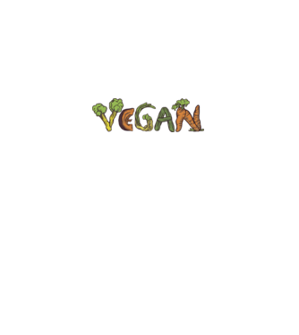 Inscripție legume vegan model alb pe tricou
