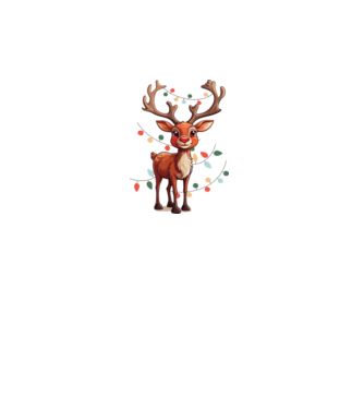 Festive Rudolph model alb pe tricou