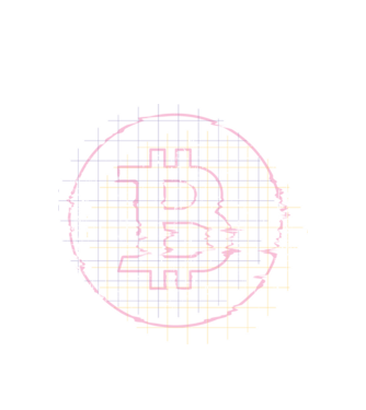 Bitcoin Glitch model alb pe tricou