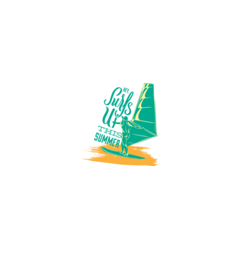 Surfs up this summer model negru pe tricou