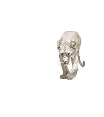 white lion model galben neon pe tricou