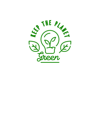 Keep The Planet Green - Ziua Pământului model alb pe tricou