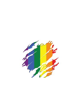 Steag LGBTQ model negru pe tricou