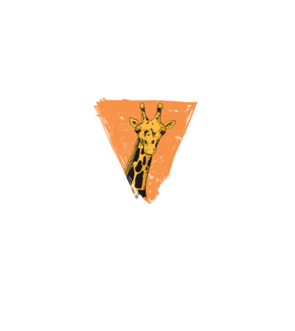 Girafă cool model alb pe tricou