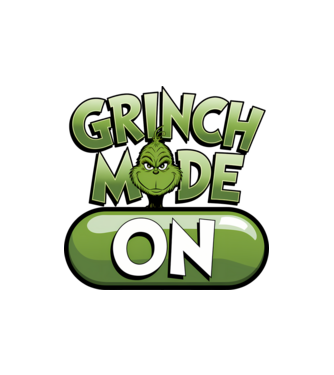Grinch mode ON model nisipiu pe tricou