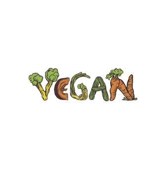 Inscripție legume vegan model alb/roșu pe tricou