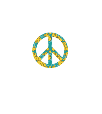 Simbol Baseball Peace model negru pe tricou