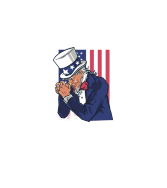 Uncle Sam se roagă model albastru deschis pe tricou