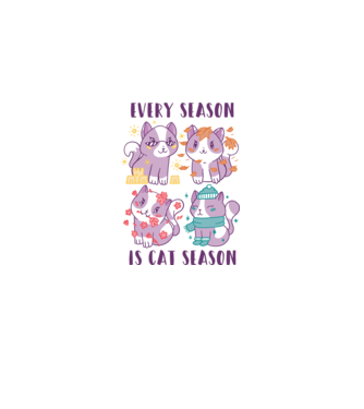 Every Season is Cat Season model roz deschis pe tricou