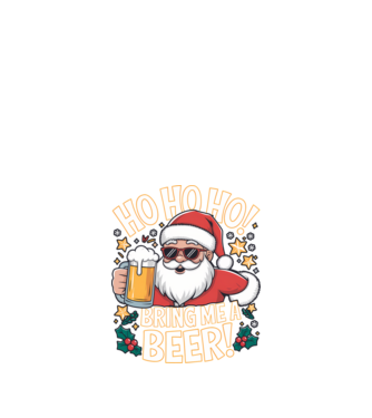 HO HO HO bring me a BEER santa Negru model negru pe tricou