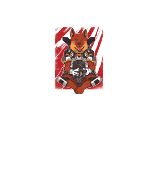Gamer Ciobănesc german Apex model gri pe tricou
