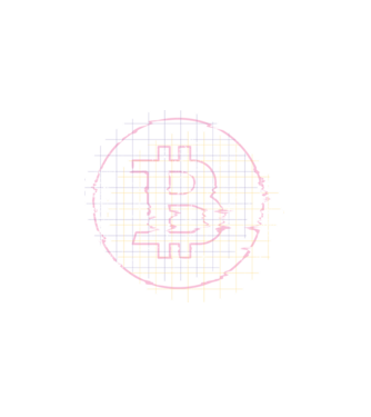 Bitcoin Glitch model alb pe tricou