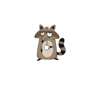 Raton cu cafea model gri pe tricou