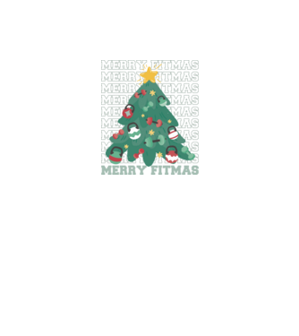 Merry Fitmas Fitmas Pom de Crăciun Fitness model negru pe tricou