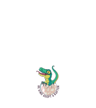 Be kind adopt a Raptor tricou cu dinozaur model roz deschis pe tricou