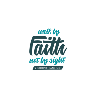 Walk by faith - Religie model alb pe tricou