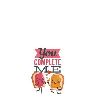 'You Complete Me Tricou drăguț pentru Valentine''s Day' model alb pe tricou