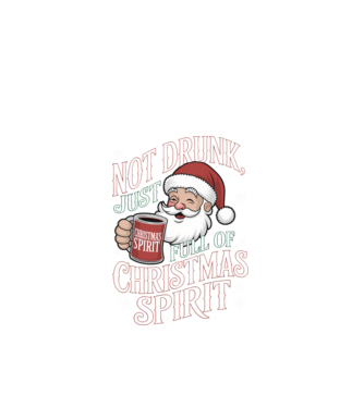 Christmas Spirit Santa model negru pe tricou