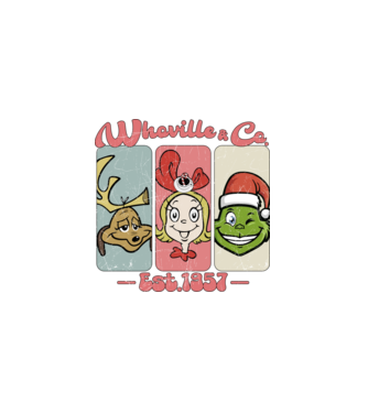 Whoville & Co - Grinch model alb pe tricou