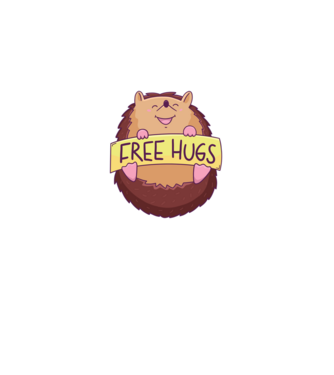 Free Hugs Arici model alb pe tricou