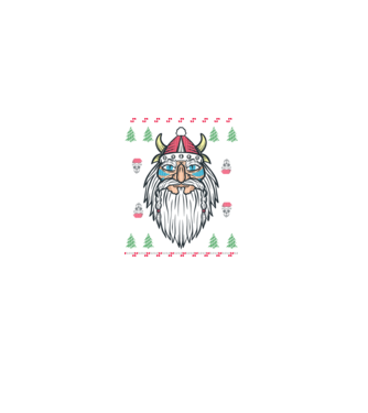 Moș Crăciun viking Pulover urât model negru pe tricou