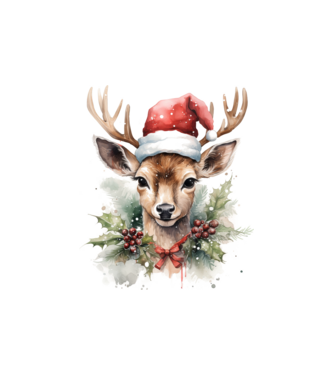 Festive Reindeer model nisipiu pe tricou