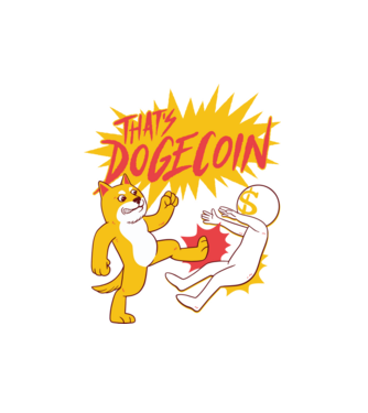 Thats Dogecoin model alb pe tricou