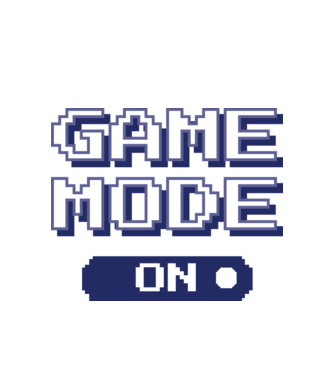 Game mode on Gamer pixel model alb pe tricou