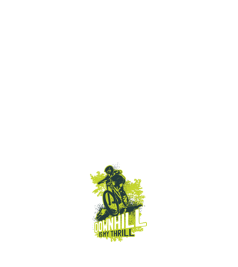 Downhill Is My Thrill tricou bicicletă model alb pe tricou