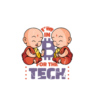 Călugări Buddha Bitcoin model alb pe tricou