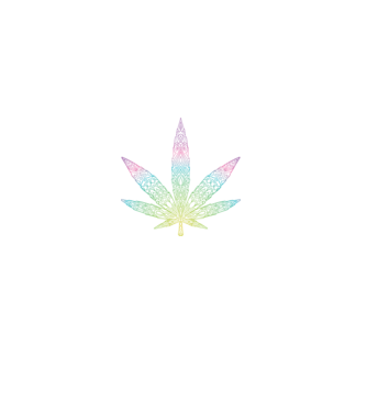 Frunză colorată de marijuana model negru pe tricou