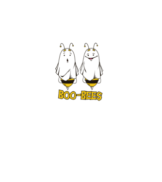 Boo Bees - Albine fantomă Halloween model gri pe tricou