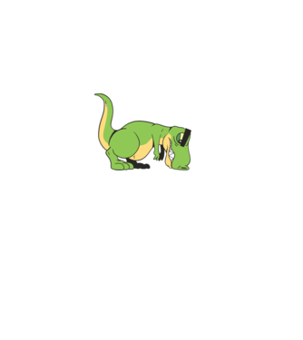 T-rex Push-up model verde pe tricou
