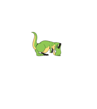 T-rex Push-up model negru pe tricou