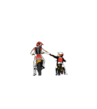 Tată și Fiu cei mai buni Prieteni - Motociclist model negru pe tricou