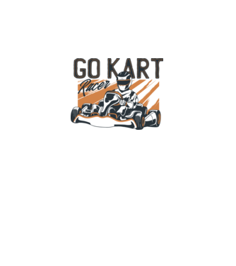 Concurent Go-kart model alb pe tricou
