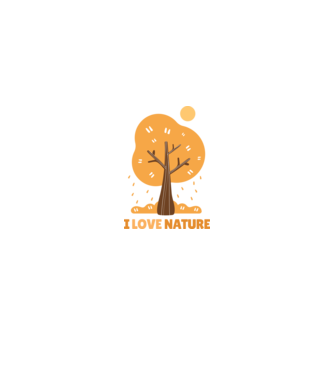 I Love Nature model negru pe tricou