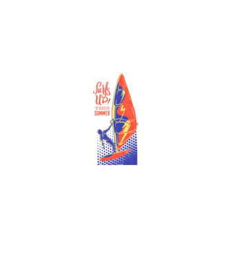 Surfs up this summer model gri pe tricou