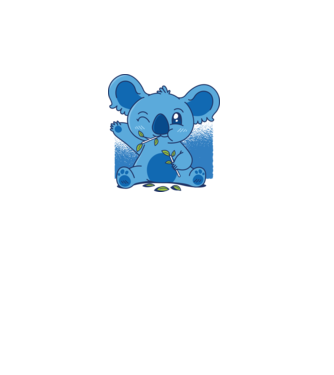 Koala drăguț model alb pe tricou