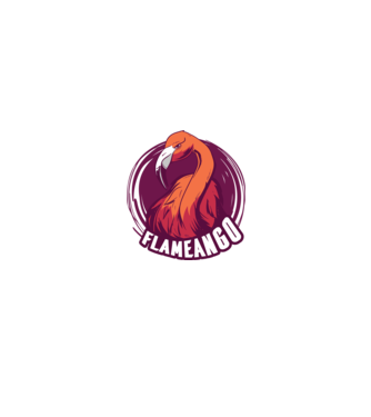 Flamingo model alb/roșu pe tricou