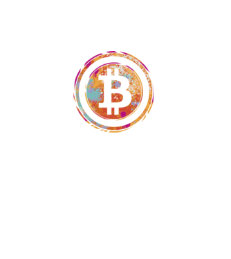 Bitcoin Watercolor model turcoaz pe tricou