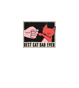 Best Cat Dad Ever - Cel mai bun stăpân de pisică model gri pe tricou