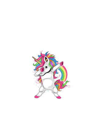 Unicorn Dab model albastru închis pe tricou