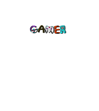 Inscripție Gamer model galben pe tricou