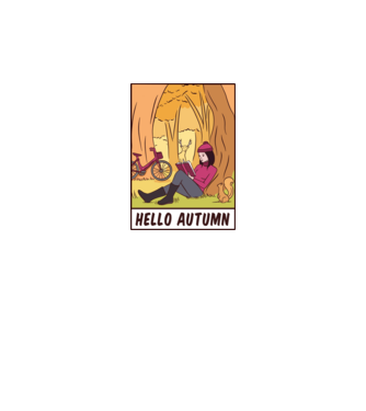 Hello Toamnă model alb pe tricou